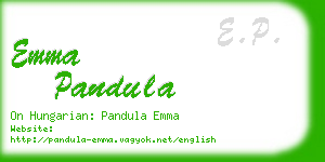 emma pandula business card